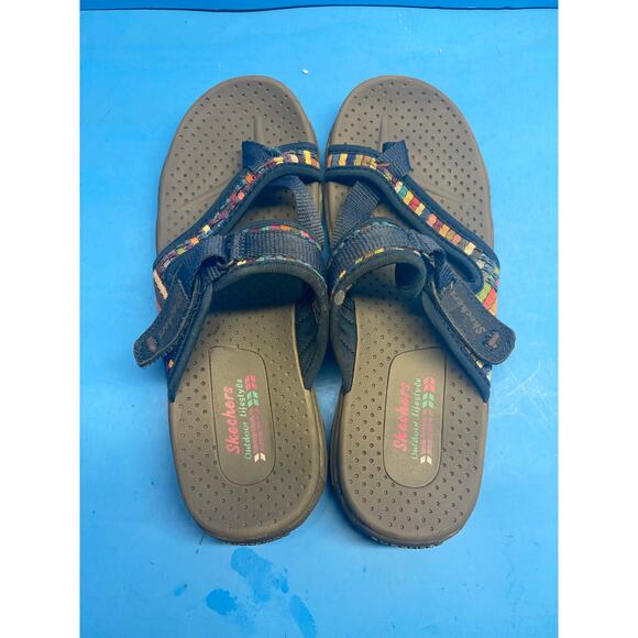 Skechers Outdoor Lifestyle Women's Sandals Size 7 Multi-Colored Chevron Aztec - Picture 4 of 9